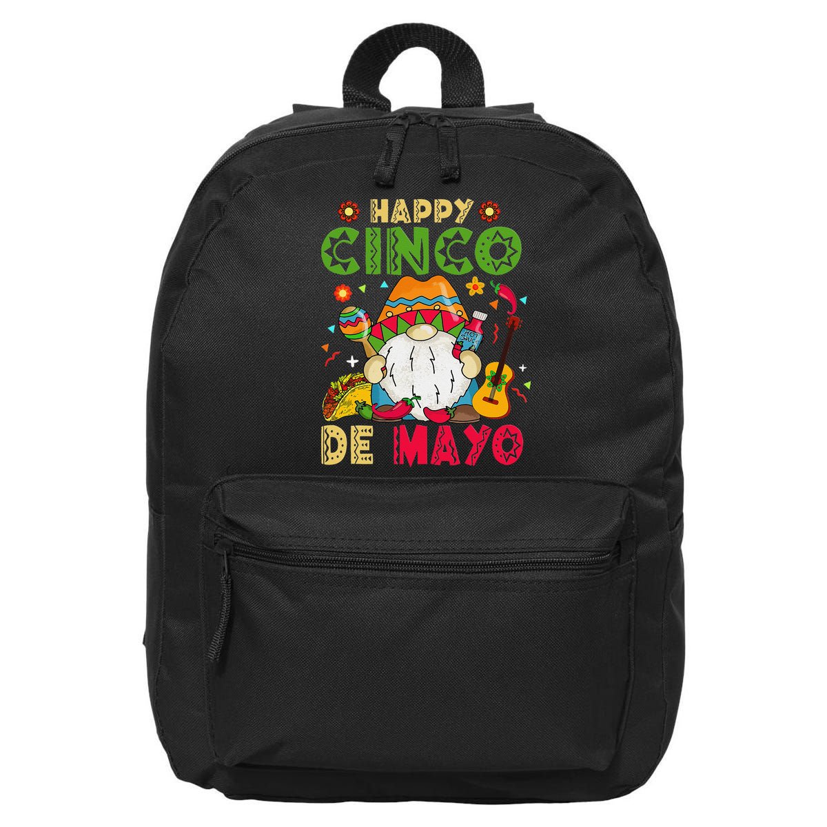 Happy Cinco De Mayo Mexican Gnome Cinco De Mayo 16 in Basic Backpack
