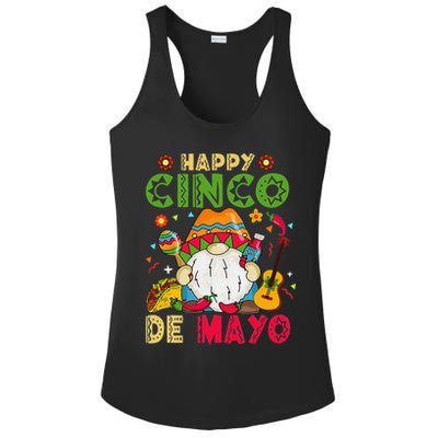 Happy Cinco De Mayo Mexican Gnome Cinco De Mayo Ladies PosiCharge Competitor Racerback Tank
