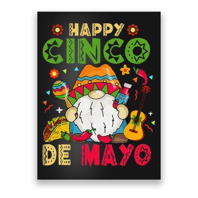 Happy Cinco De Mayo Mexican Gnome Cinco De Mayo Poster