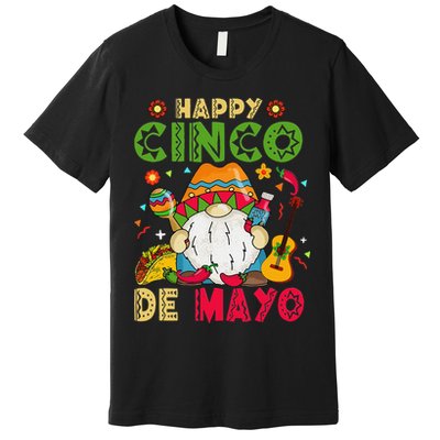 Happy Cinco De Mayo Mexican Gnome Cinco De Mayo Premium T-Shirt