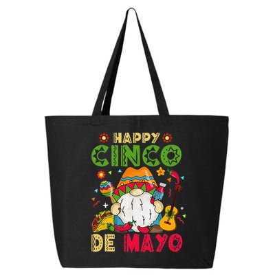 Happy Cinco De Mayo Mexican Gnome Cinco De Mayo 25L Jumbo Tote