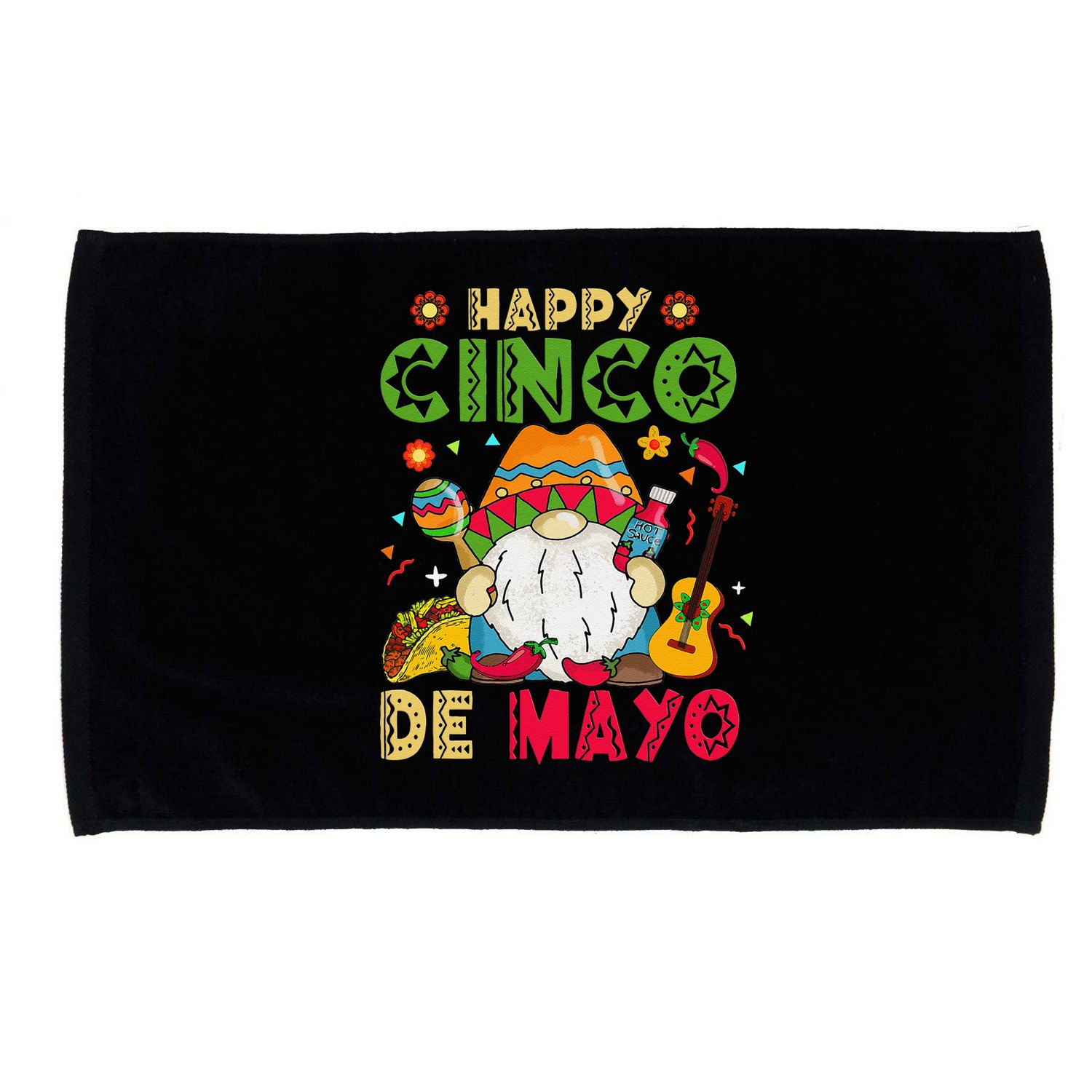 Happy Cinco De Mayo Mexican Gnome Cinco De Mayo Microfiber Hand Towel