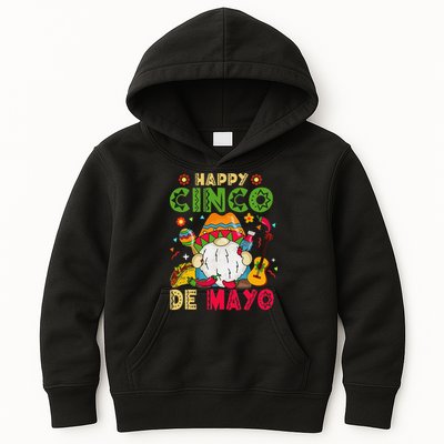 Happy Cinco De Mayo Mexican Gnome Cinco De Mayo Kids Hoodie