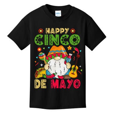 Happy Cinco De Mayo Mexican Gnome Cinco De Mayo Kids T-Shirt