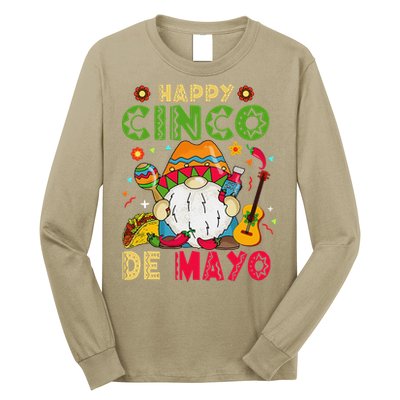 Happy Cinco De Mayo Mexican Gnome Cinco De Mayo Long Sleeve Shirt