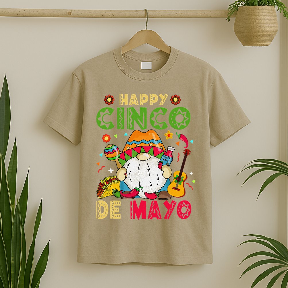 Happy Cinco De Mayo Mexican Gnome Cinco De Mayo T-Shirt
