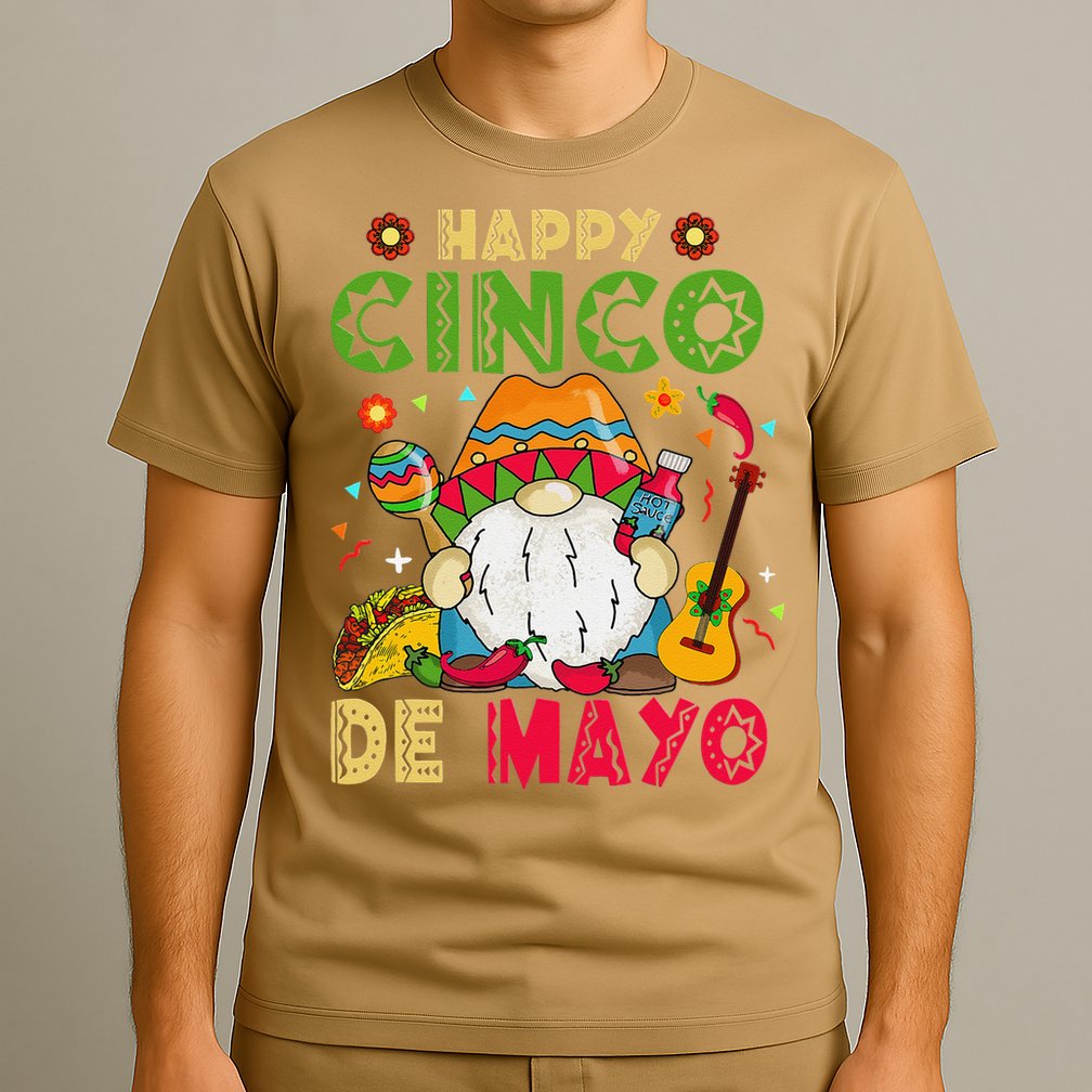 Happy Cinco De Mayo Mexican Gnome Cinco De Mayo T-Shirt
