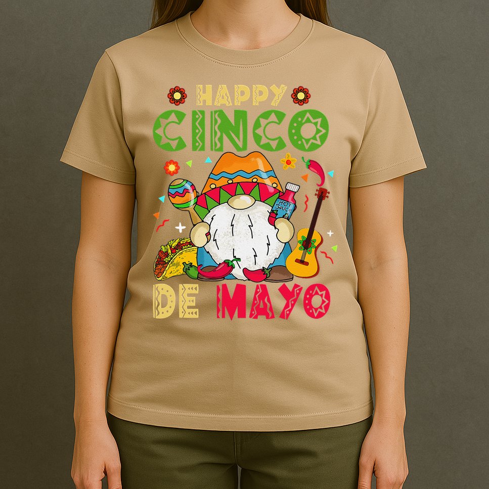 Happy Cinco De Mayo Mexican Gnome Cinco De Mayo T-Shirt