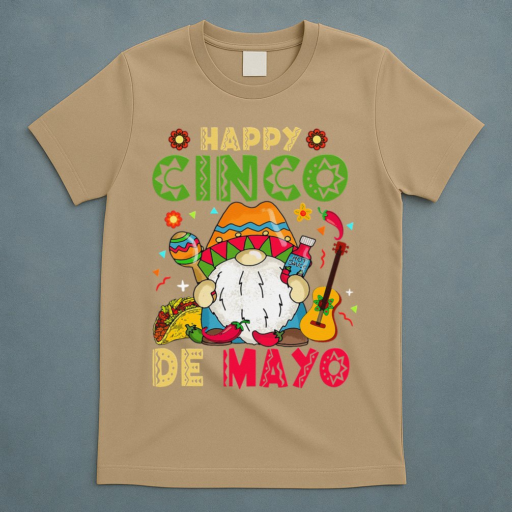 Happy Cinco De Mayo Mexican Gnome Cinco De Mayo T-Shirt