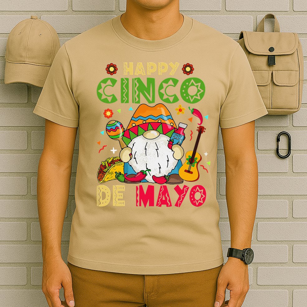 Happy Cinco De Mayo Mexican Gnome Cinco De Mayo T-Shirt