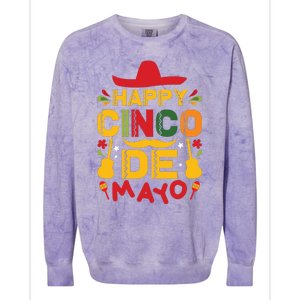 Happy Cinco De Mayo Celebration Graphic Colorblast Crewneck Sweatshirt