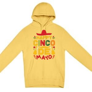 Happy Cinco De Mayo Celebration Graphic Premium Pullover Hoodie