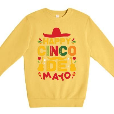 Happy Cinco De Mayo Celebration Graphic Premium Crewneck Sweatshirt