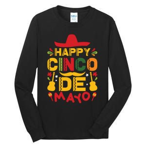 Happy Cinco De Mayo Celebration Graphic Tall Long Sleeve T-Shirt