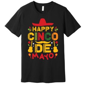 Happy Cinco De Mayo Celebration Graphic Premium T-Shirt