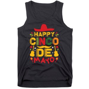 Happy Cinco De Mayo Celebration Graphic Tank Top