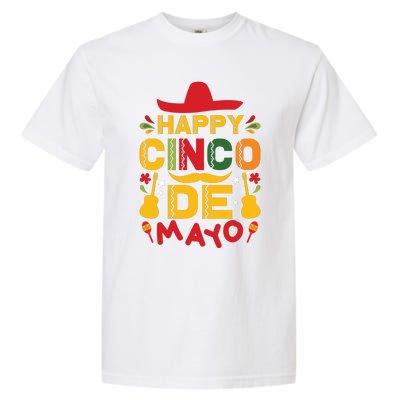 Happy Cinco De Mayo Celebration Graphic Garment-Dyed Heavyweight T-Shirt