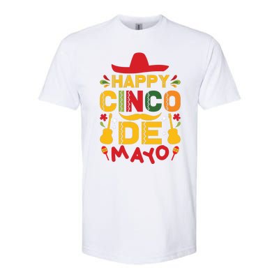 Happy Cinco De Mayo Celebration Graphic Softstyle® CVC T-Shirt