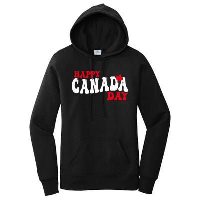 Happy Canada Day Maple Canadian Canada Pride Flag Patriotic Women's Pullover Hoodie