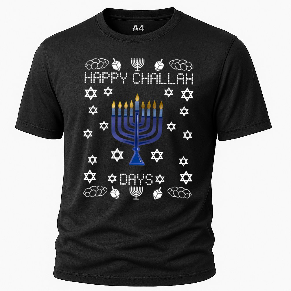 Happy Challah Days Funny Hanukkah Performance Shirt