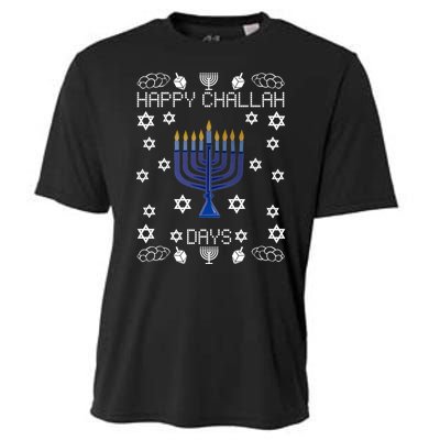 Happy Challah Days Funny Hanukkah Cooling Performance Crew T-Shirt