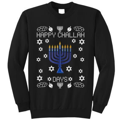 Happy Challah Days Funny Hanukkah Sweatshirt