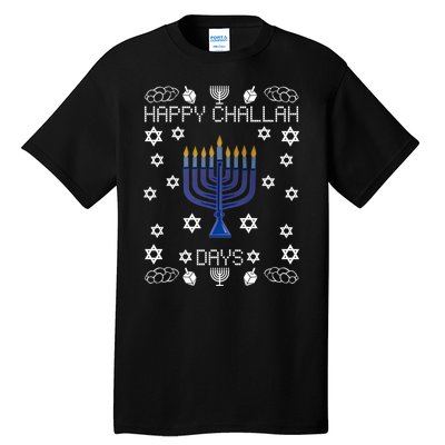 Happy Challah Days Funny Hanukkah Tall T-Shirt