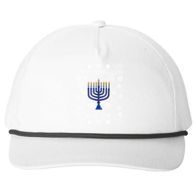 Happy Challah Days Funny Hanukkah Snapback Five-Panel Rope Hat