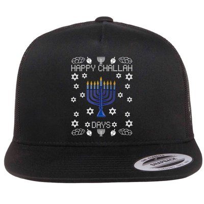 Happy Challah Days Funny Hanukkah Flatbill Hat