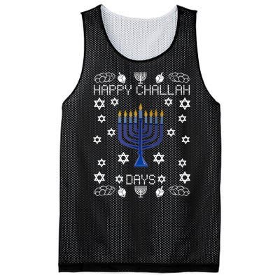 Happy Challah Days Funny Hanukkah Mesh Reversible Basketball Jersey Tank