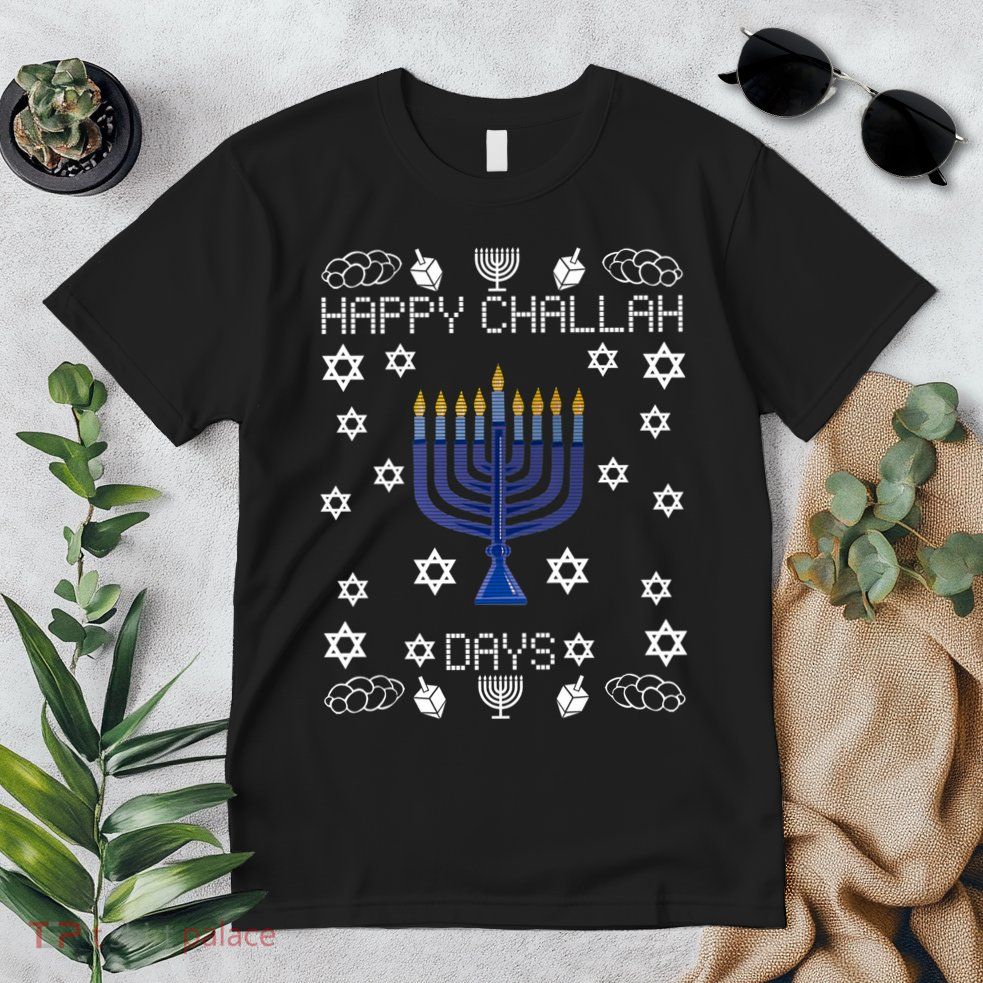 Happy Challah Days Funny Hanukkah Premium T-Shirt