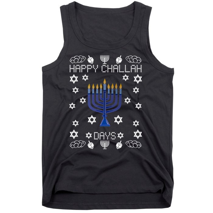 Happy Challah Days Funny Hanukkah Tank Top