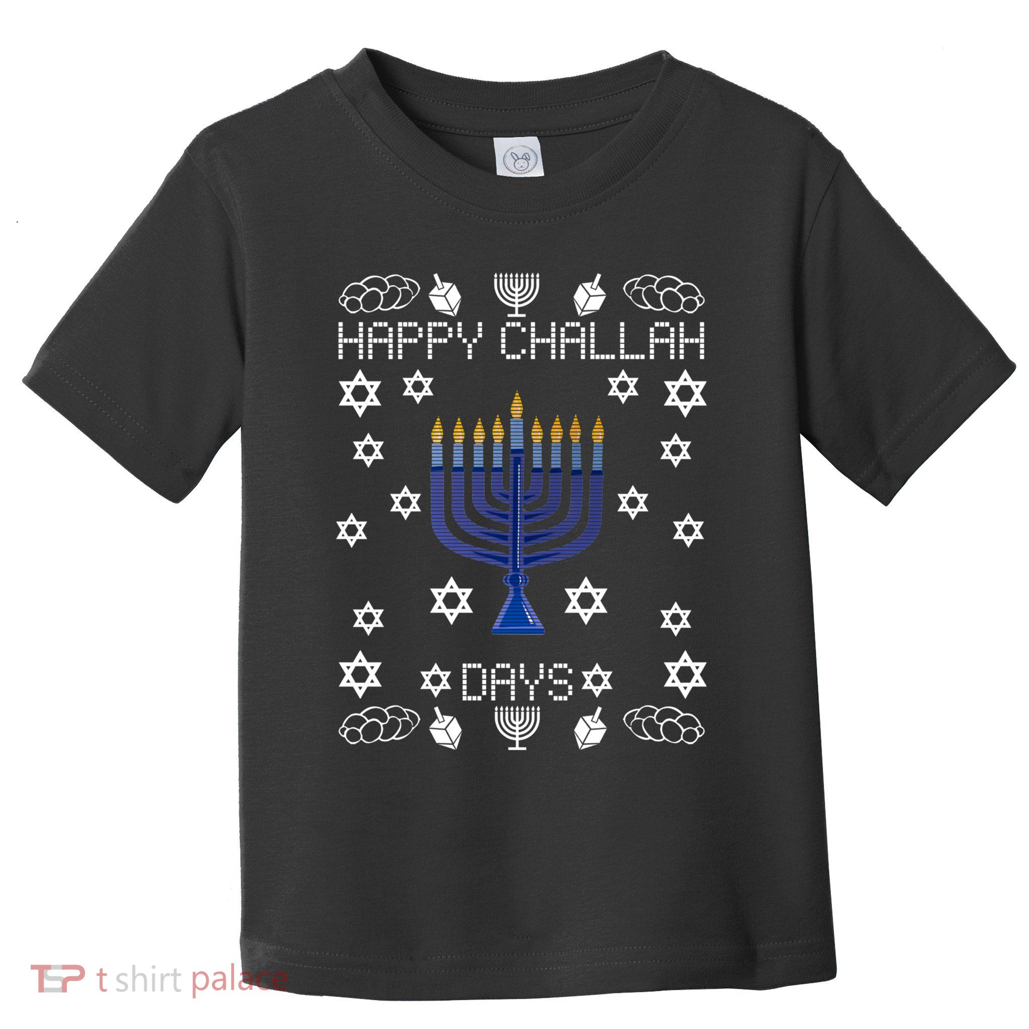 Happy Challah Days Funny Hanukkah Toddler T-Shirt