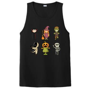 Halloween Characters Dracula Zombie Witch Pumpkin Skeleton Gift PosiCharge Competitor Tank