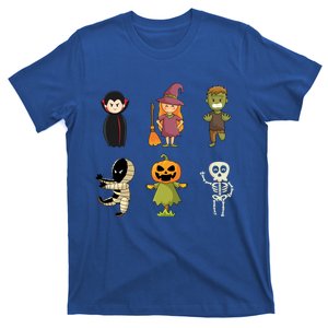 Halloween Characters Dracula Zombie Witch Pumpkin Skeleton Gift T-Shirt