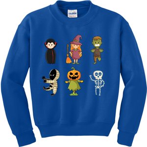 Halloween Characters Dracula Zombie Witch Pumpkin Skeleton Gift Kids Sweatshirt