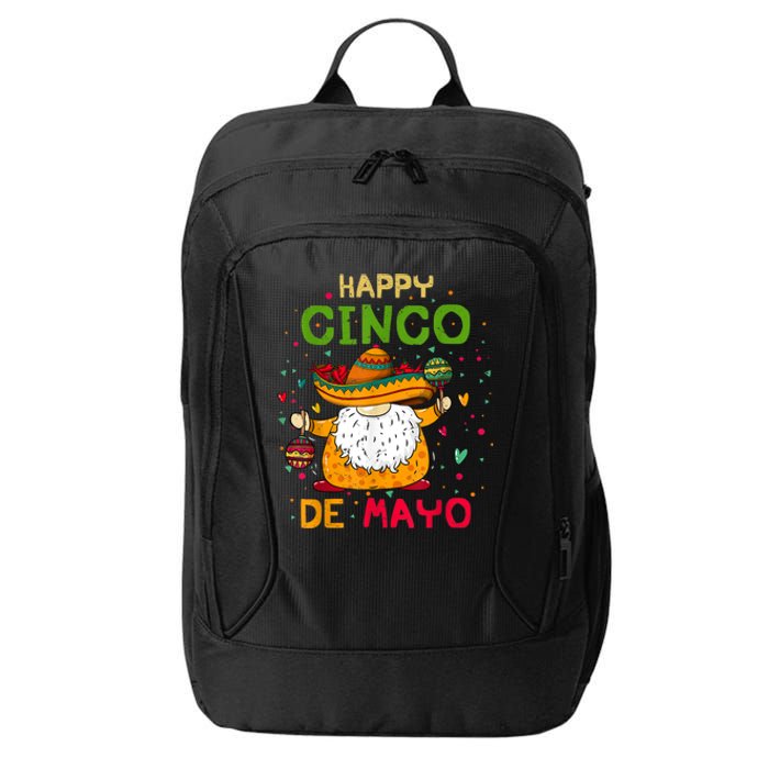 Happy Cinco De Mayo With Mexican Gnome Cinco De Mayo City Backpack