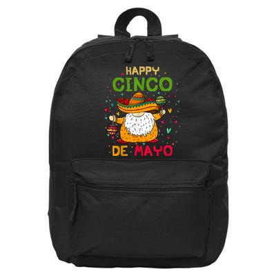 Happy Cinco De Mayo With Mexican Gnome Cinco De Mayo 16 in Basic Backpack