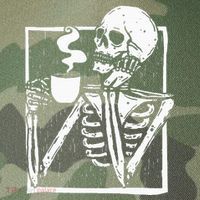 Halloween Coffee Drinking Skeleton Skull Legacy Tie Dye Trucker Hat
