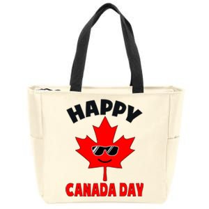 Happy Canada Day Funny Maple Leaf Canada Day Zip Tote Bag