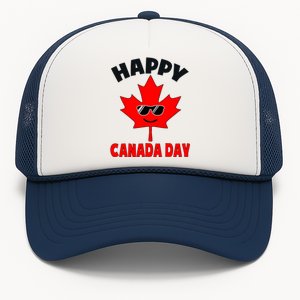 Happy Canada Day Funny Maple Leaf Canada Day Trucker Hat