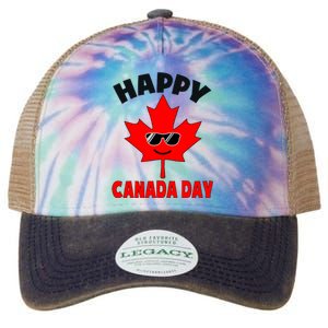 Happy Canada Day Funny Maple Leaf Canada Day Legacy Tie Dye Trucker Hat