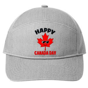 Happy Canada Day Funny Maple Leaf Canada Day 7-Panel Snapback Hat