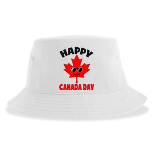 Happy Canada Day Funny Maple Leaf Canada Day Sustainable Bucket Hat