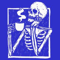 Halloween Coffee Drinking Skeleton Skull 16 in Basic Backpack