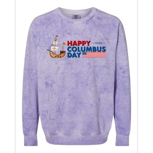 Happy Columbus Day 1492 Colorblast Crewneck Sweatshirt