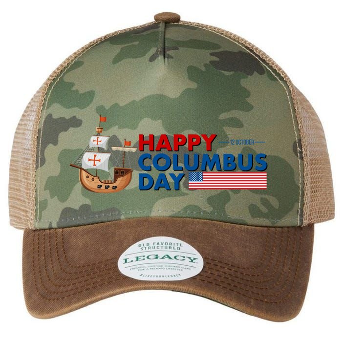 Happy Columbus Day 1492 Legacy Tie Dye Trucker Hat