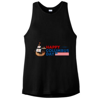 Happy Columbus Day 1492 Ladies PosiCharge Tri-Blend Wicking Tank