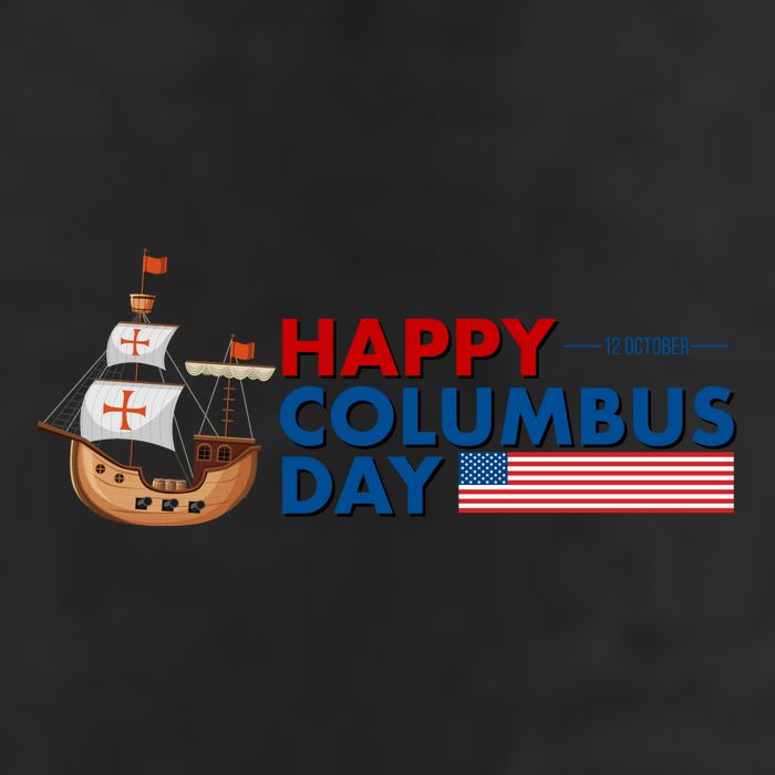 Happy Columbus Day 1492 7 Panel Mesh Trucker Snapback Hat