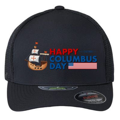 Happy Columbus Day 1492 Flexfit Unipanel Trucker Cap